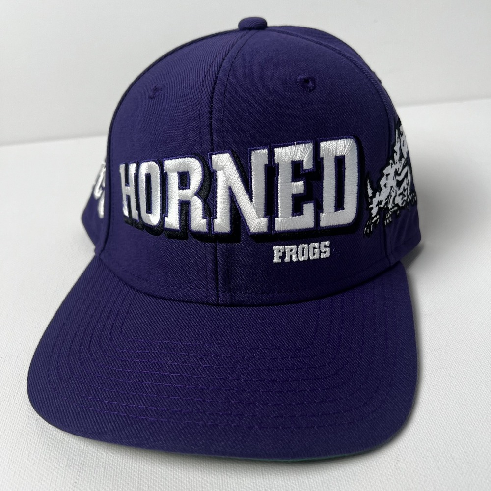 Nike TCU Horned Frogs Hat Purple Snapback Green Underbrim NCAA College Cap